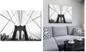 Trademark Global Nina Papiorek 'NYC Brooklyn Bridge' 35" x 47" Canvas Wall Art